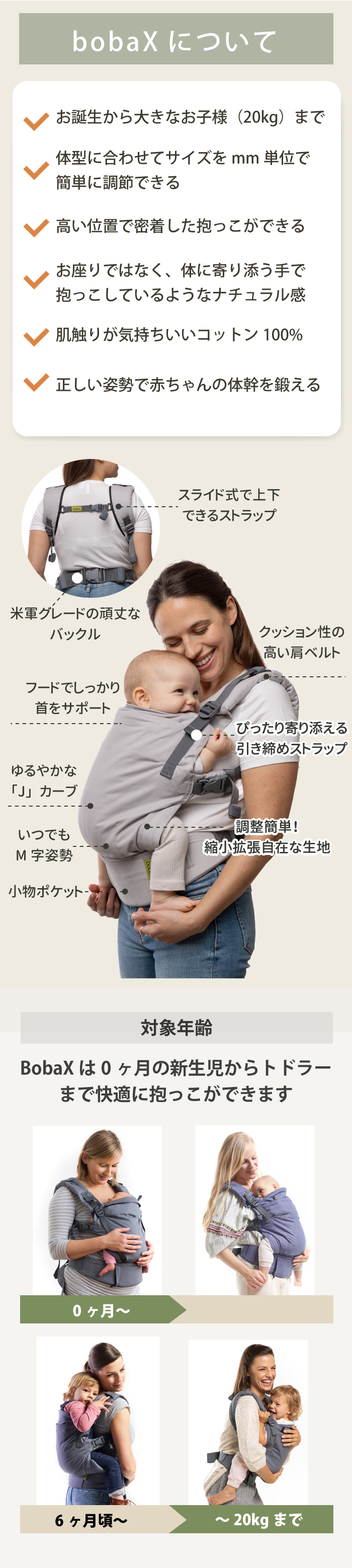 健やか抱っこ紐ボバエックス